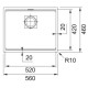 Кухонная мойка Fragranit Franke Kubus KNG 110-52 миндаль 125.0512.505