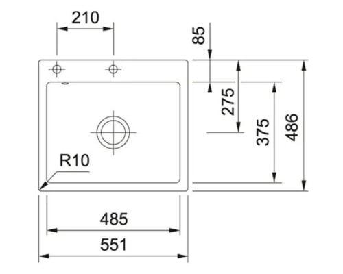 Кухонная мойка Fraceram Franke Mythos MTK 210-58 оникс 129.0382.486