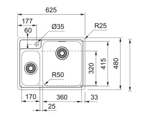 Кухонная мойка Franke Bell BCX 260 TL полированная сталь 127.0688.780