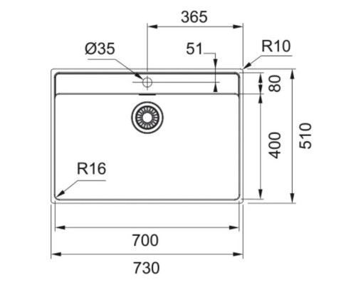 Кухонная мойка Franke Maris MRX 210-70 TL полированная сталь 127.0525.286