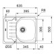 Кухонная мойка Franke Onda Line OLL 611-63 матовая сталь 101.0606.812