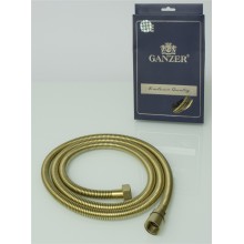 60100-S  Шланг для биде 100см. (МАТ. ЗОЛОТО) GANZER (50/1шт)
