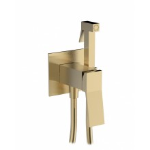 Встраиваемый смеситель с гигиеническим душем из латуни Ganzer GZ05157-S матовое золото