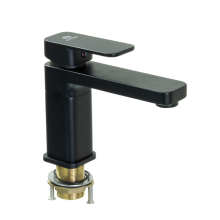 12012-C Смеситель для умывальника  (ЧЕРНЫЙ)  GANZER  (10/1шт)