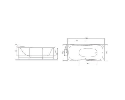 Акриловая ванна 170x75 см Am.Pm Sensation W30A-170-075W-A