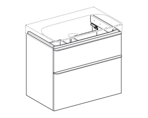 Тумба под раковину Geberit Smyle Square 73x61 500.353.00.1 белый