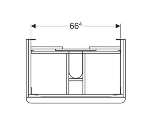 Тумба под раковину Geberit Smyle Square 73x61 500.353.00.1 белый