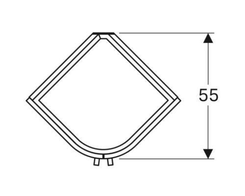 Тумба белый глянец/белый матовый 48,2x48,2 см Geberit Renova Compact 862150000