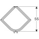 Тумба белый глянец/белый матовый 48,2x48,2 см Geberit Renova Compact 862150000