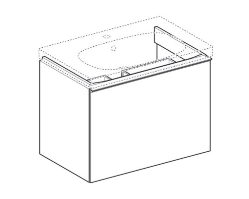Шкафчик под раковину Geberit Acanto 74x53,5 500.611.01.2