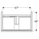 Шкафчик под раковину Geberit Acanto 74x53,5 500.611.01.2