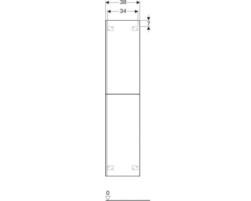 Шкафчик высокий Geberit Acanto 38x173 500.619.01.2