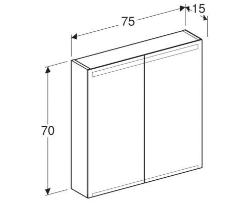 Зеркальный шкаф Geberit Option 75x70 500.205.00.1