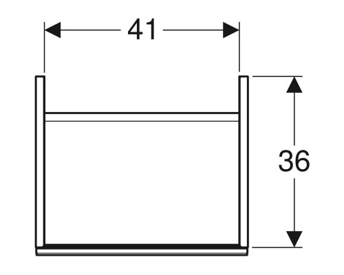 Тумба белый глянец 44,5 см Geberit Acanto 500.608.01.2