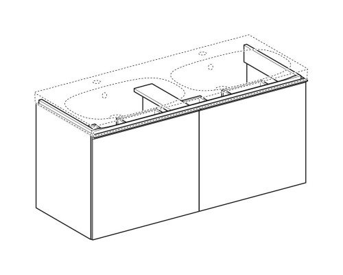 Тумба белый глянец 119 см Geberit Acanto 500.613.01.2