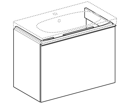 Тумба белый глянец 64 см Geberit Acanto 500.610.01.2