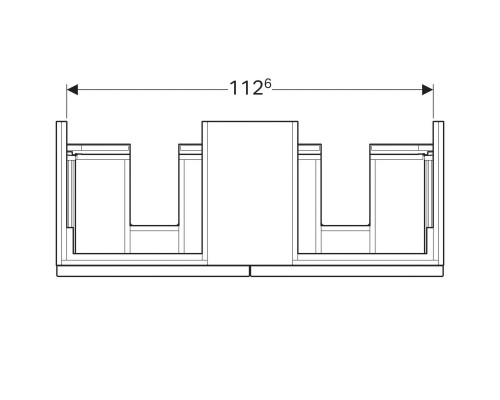 Тумба темно-серый матовый 119 см Geberit iCon 841321000