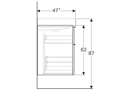 Тумба натуральный дуб 119 см Geberit iCon 841522000