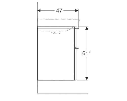 Тумба под раковину Geberit Smyle Square 58x61 500.352.00.1 белый