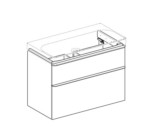 Тумба под раковину Geberit Smyle Square 88x61 500.354.00.1 белый