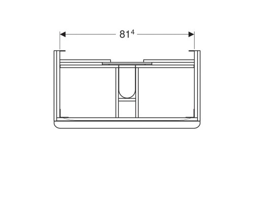 Тумба под раковину Geberit Smyle Square 88x61 500.354.00.1 белый