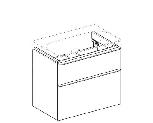 Тумба песочный глянец 73,4 см Geberit Smyle Square 500.353.JL.1