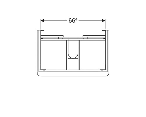 Тумба песочный глянец 73,4 см Geberit Smyle Square 500.353.JL.1