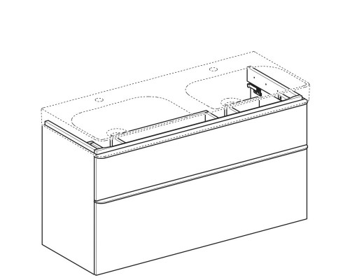 Тумба белый глянец 118,4 см Geberit Smyle Square 500.356.00.1