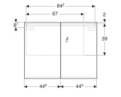 Зеркальный шкаф Geberit Option 90x70 500.583.00.1