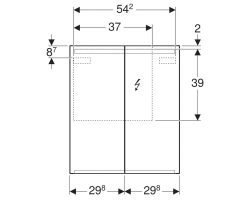 Зеркальный шкаф Geberit Option 60x70 500.582.00.1