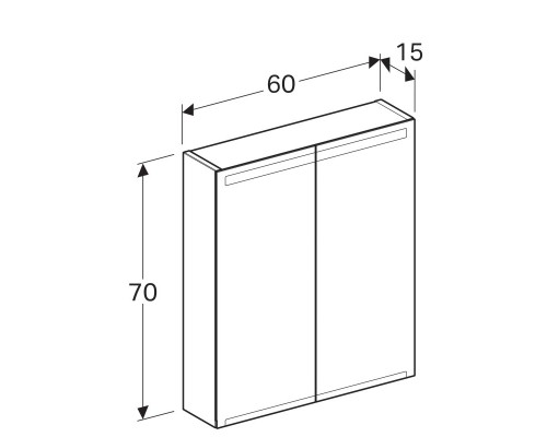 Зеркальный шкаф Geberit Option 60x70 500.582.00.1