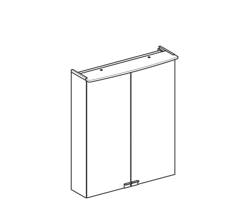 Зеркальный шкаф 56x7,7 см белый матовый Geberit Option Basic 500.258.00.1