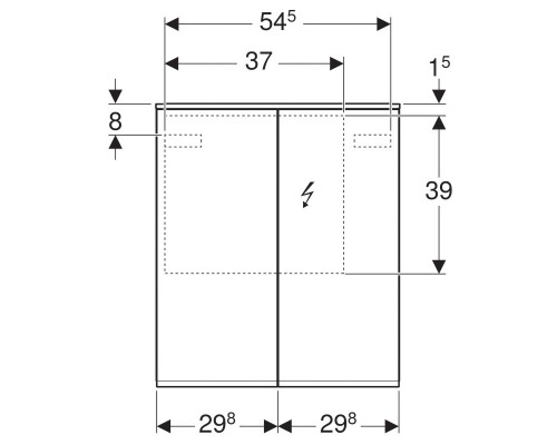 Зеркальный шкаф 60x70 см Geberit Option Plus 500.593.00.1