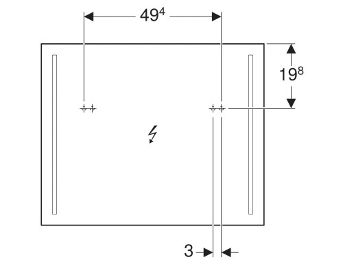 Зеркало Geberit Option 80x65 500.588.00.1 с подсветкой