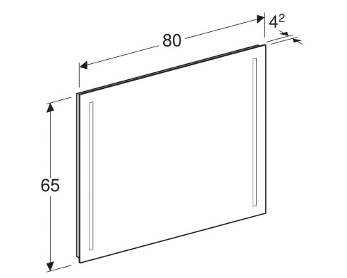 Зеркало Geberit Option 80x65 500.588.00.1 с подсветкой