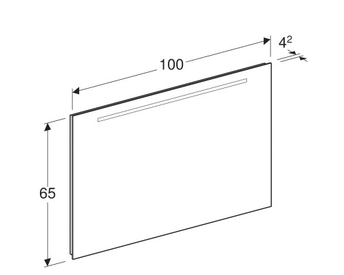 Зеркало 100x65 см Geberit Option Basic 500.584.00.1