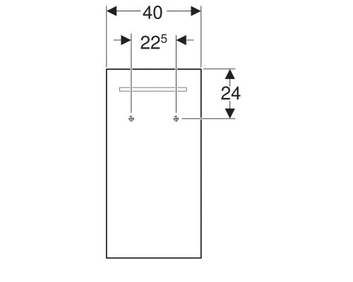 Зеркало 40x80 см Geberit Renova Compact Y862340000