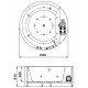 Акриловая гидромассажная ванна 150x150 см Gemy G9230 K