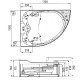 Акриловая гидромассажная ванна 170x133 см L Gemy G9086 B L