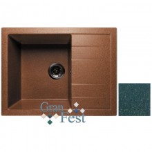 Кухонная мойка зеленый GranFest Quadro GF-Q650L