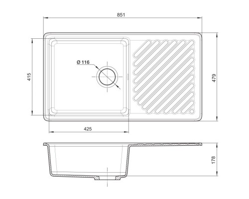 Кухонная мойка GranFest Quarz терракот GF-Z53