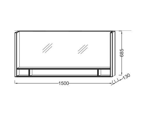 Зеркало 150x68,5 см Jacob Delafon Terrace EB1184-NF