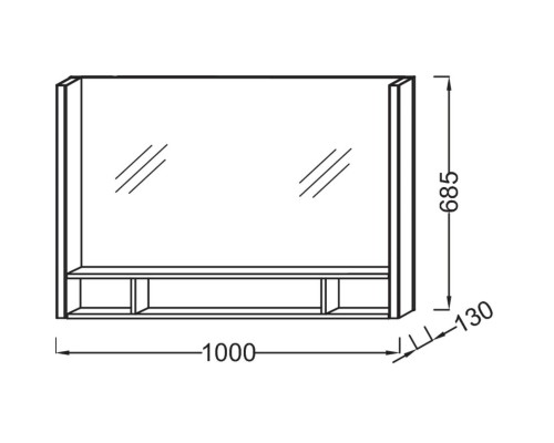 Зеркало 100x68,5 см Jacob Delafon Terrace EB1182-NF