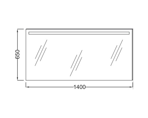 Зеркало со светодиодной подсветкой 140*65 см Jacob Delafon Parallel EB1420-NF