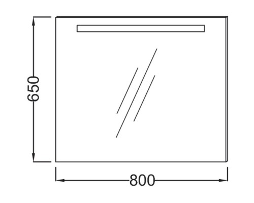 Зеркало со светодиодной подсветкой 80*65 см Jacob Delafon Parallel EB1413-NF