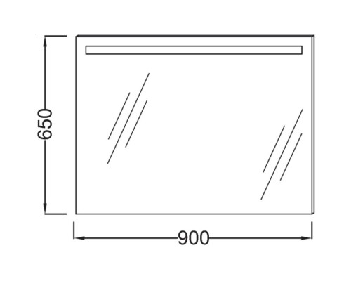 Зеркало со светодиодной подсветкой 90*65 см Jacob Delafon Parallel EB1414-NF