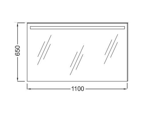 Зеркало со светодиодной подсветкой 110*65 см Jacob Delafon Parallel EB1417-NF