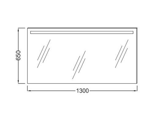 Зеркало со светодиодной подсветкой 130*65 см Jacob Delafon Parallel EB1419-NF