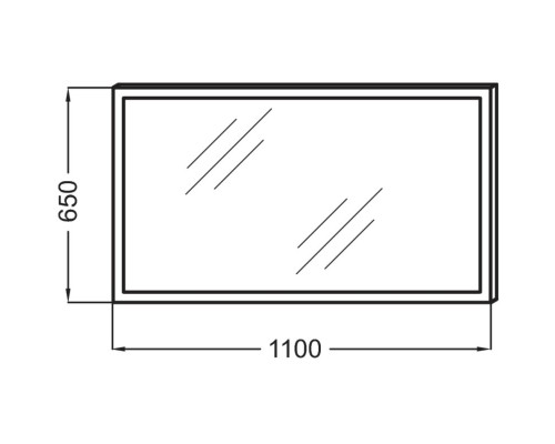 Зеркало с подсветкой по периметру 110*65 см Jacob Delafon Escale EB1443-NF