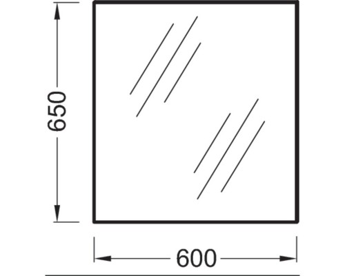 Зеркало без подсветки 60 см Jacob Delafon Ola EB1080-RU